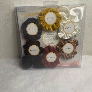 NEW Scünci Scrunchie Style Box Gift Set of 6 Count Holiday